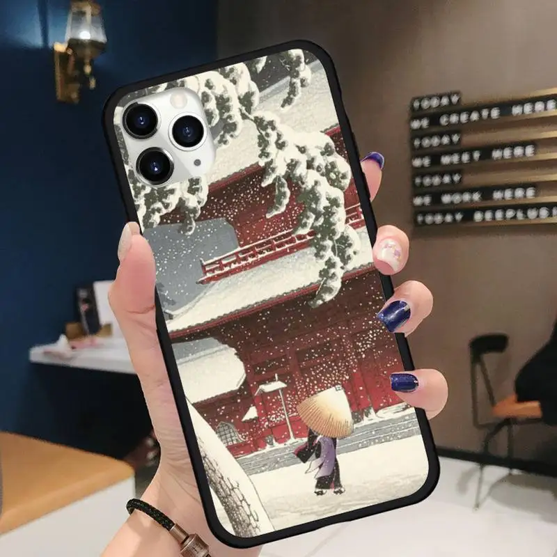 

Ukiyo-e Tokyo Japanese Art Phone Case for iPhone 11 12 pro XS MAX 8 7 6 6S Plus X 5S SE 2020 XR Soft silicone funda shell cover