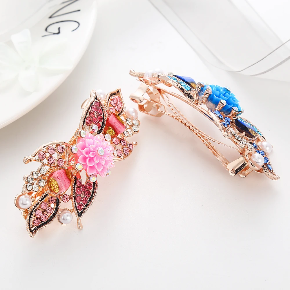 Модные шесть стильных смоляных цветов заколки для волос женщин классические