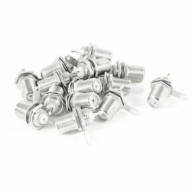 

15 Pcs F Type Chassis Panel Mounted Socket Female Connector Adapter