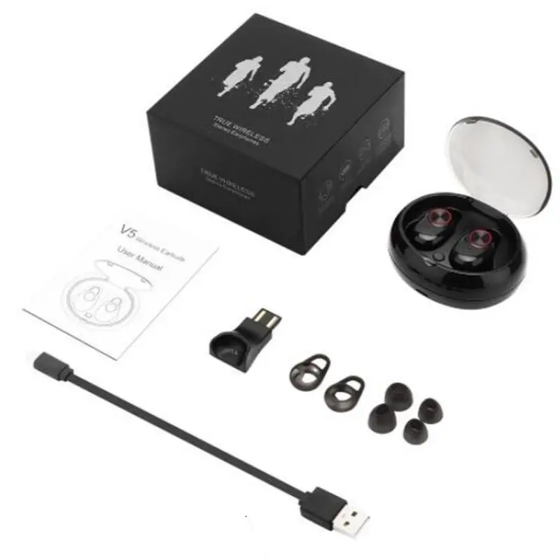 Модные беспроводные наушники вкладыши Bluetooth 5 0 стерео спортивные с защитой от