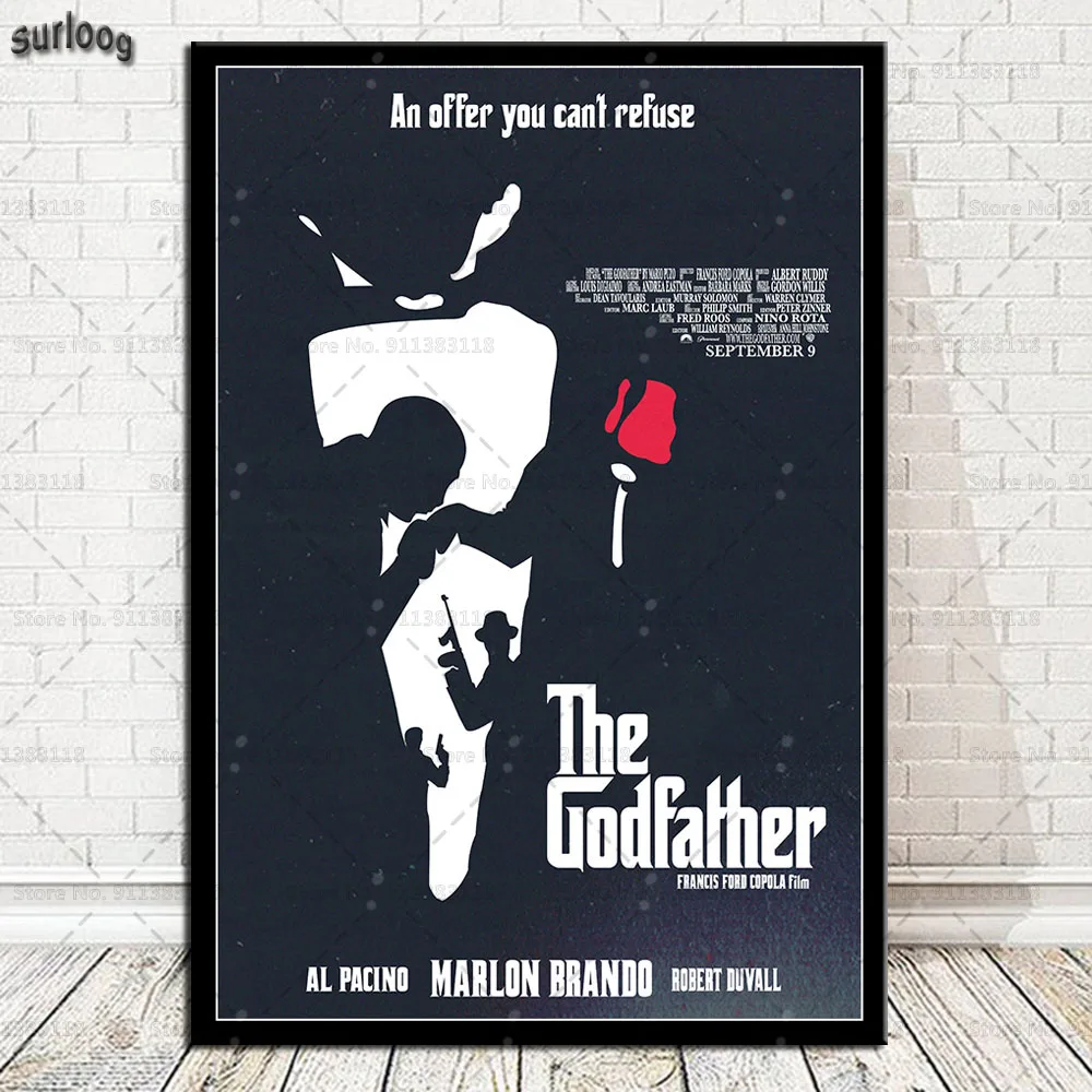 Настенный художественный плакат Крестный отец Марлон брендо фильм Лицо со