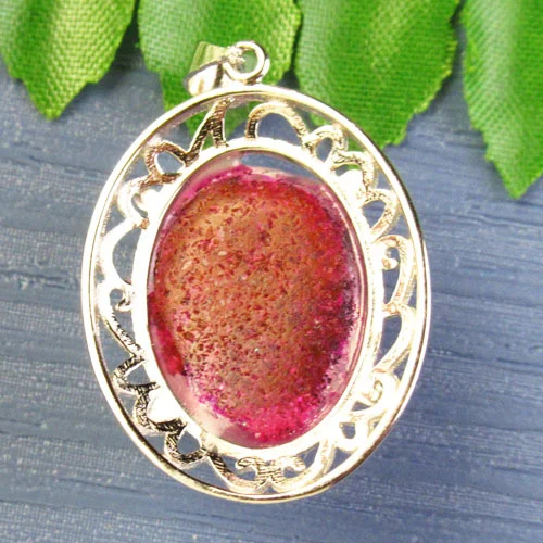 

Copper Wrapped Purple Phantom Quartz Oval Pendant Bead 28x20x12mm SK60080