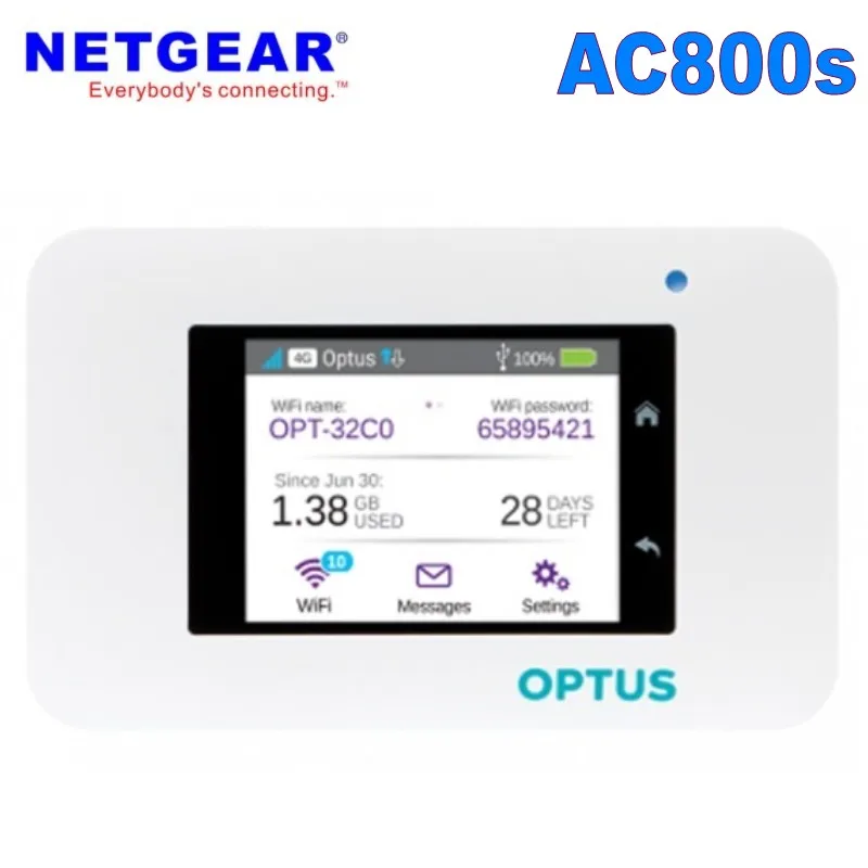   Netger AirCard 800s Ac800s Cat9 450 / 4g Mifi dongle 4G     Optus AC800S