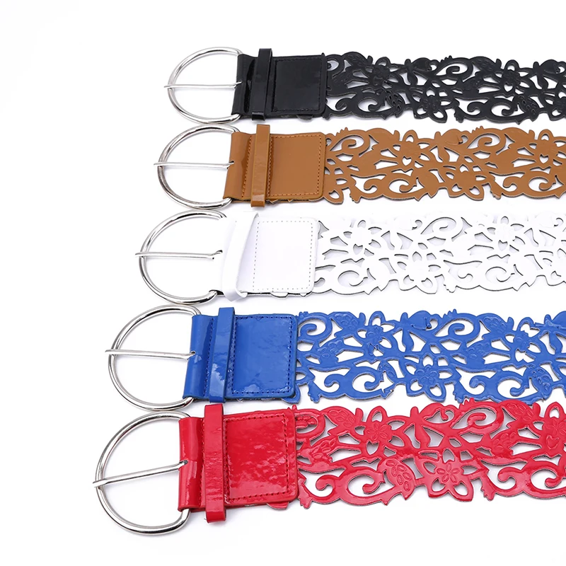 

New 2019 New Arrivals Ultra Wide Women's Cummerbund Female Fashion Cutout Flower Belt Strap Decoration Wide Belt Women