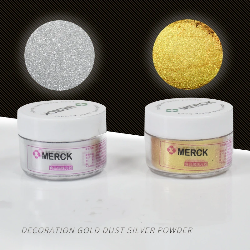 Съедобный золотой порошок серебряный мусс пирожные макарон украшение шоколада
