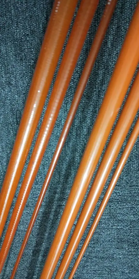 Классический стекловолокно 8ft 3pc 5wt fly rod пустой. Прозрачные оранжевые и не прозрачные оранжевые заготовки для удочки