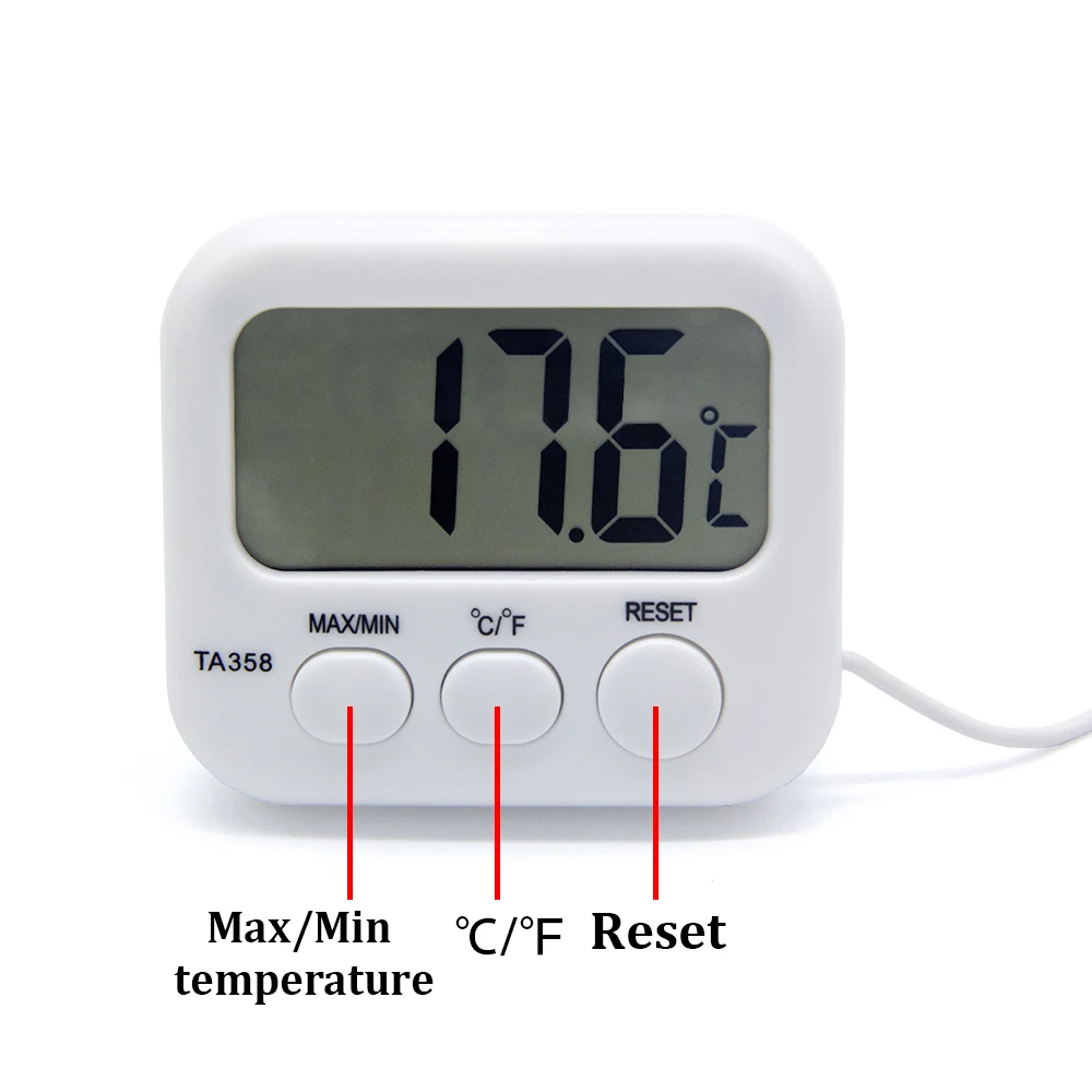 electronic lcd digital thermometer probe sensor cable refrigerator aquarium swimming pool temperature meter tools free global shipping