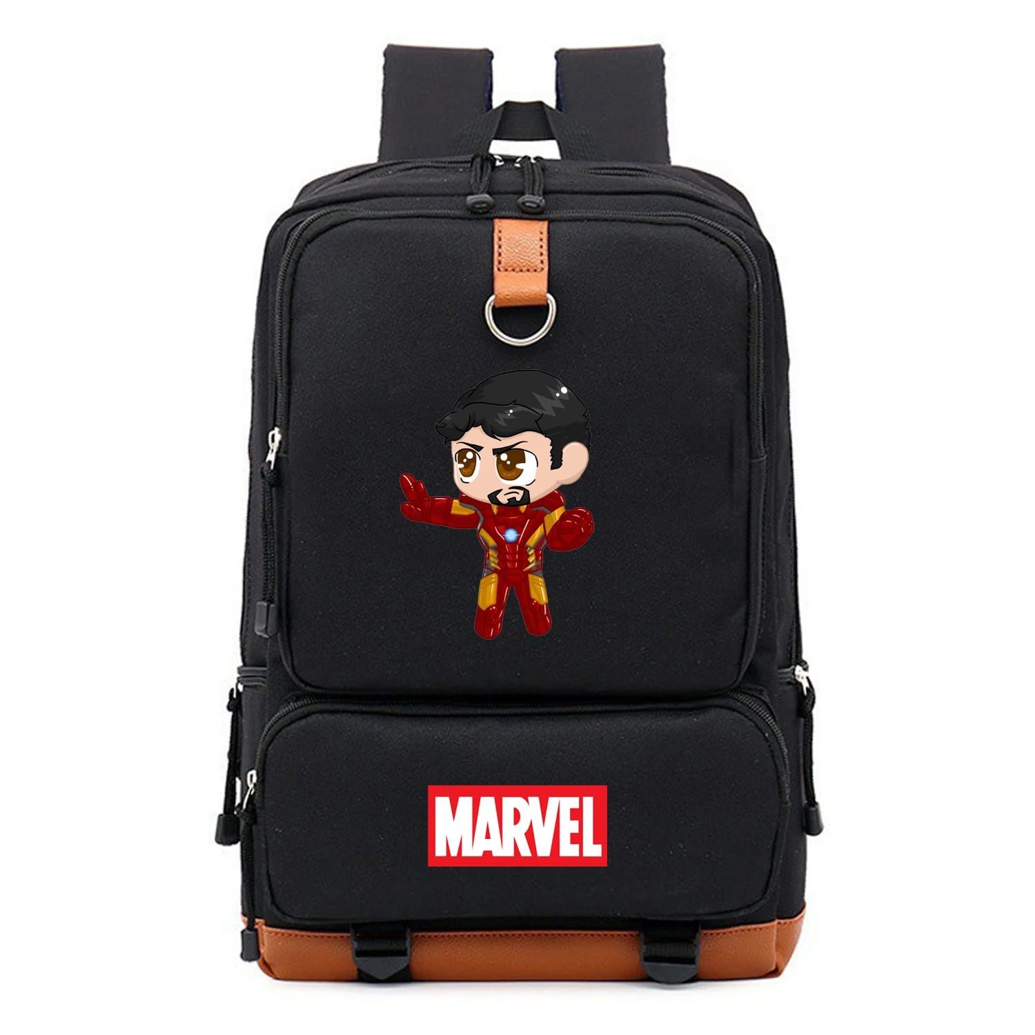 MARVEL Superhero Iron Man School Bags Nylon Large Capacity Student Backpack School Bag Boy Material Escolar Mochila Laptop Bag