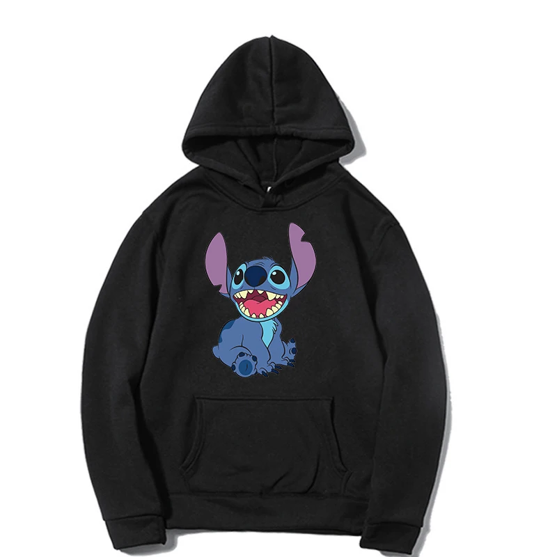 

Повседневный мужской и женский пуловер с капюшоном и принтом из мультфильмов