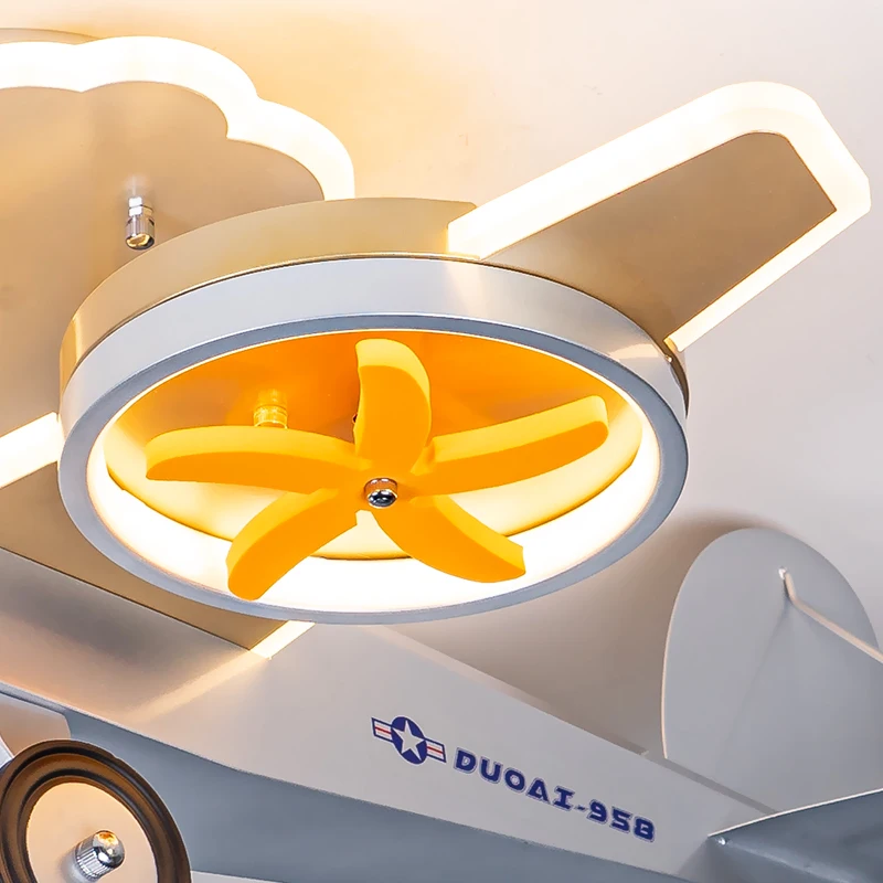Современный мультяшный детский потолочный светильник Air Plane L68cm для мальчиков и