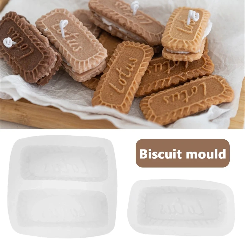 

3D Silicone Biscuit Shape Candle Mold Home Cars Aromatherapy Decor DIY Crafts Biscuit Chocalate Baking Mould Handmade Tool