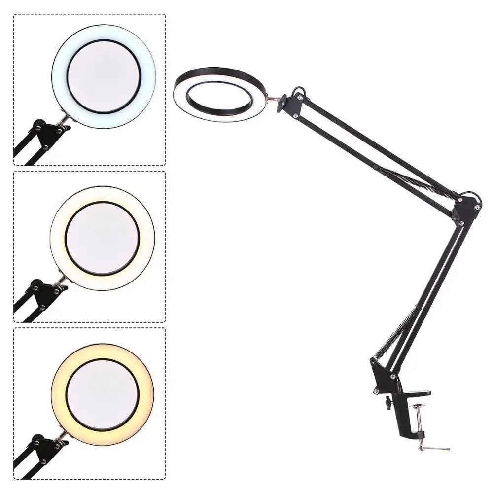 Освещение светодиодный 5X увеличительная лампа с зажимом хэндс фри