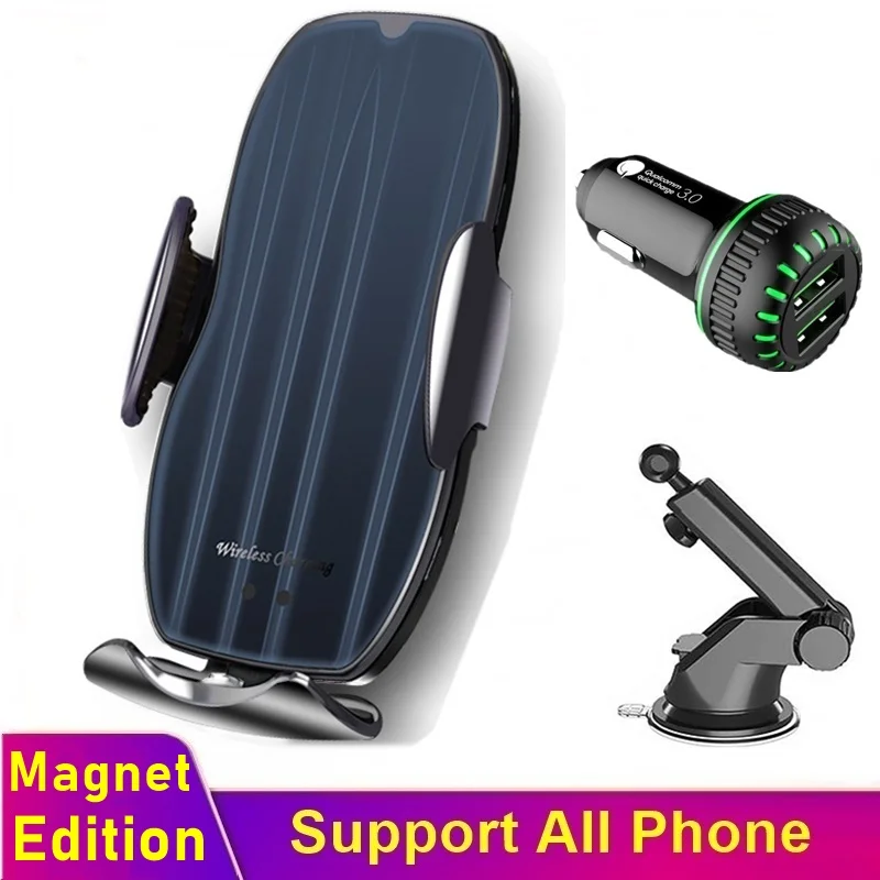 

Автомобильное беспроводное зарядное устройство Tongdaytech, 15 Вт, универсальный Автоматический магнитный держатель для телефона для Iphone 11 Pro, ...