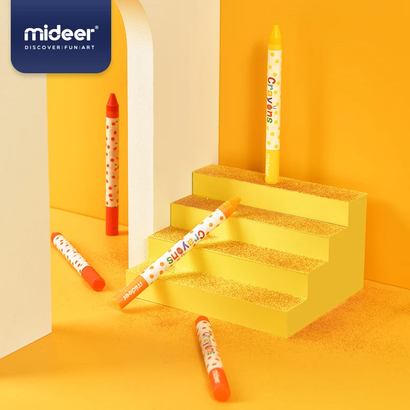 Детские игрушки Mideer для рисования 12/24 цветов моющиеся мелки безопасный и