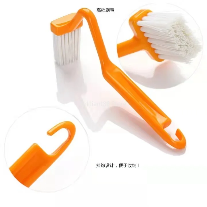 

2Pcs Toilet Cleaning Brush Bathroom Cleaning Accessories Portable Toilet Brush Corner Brush Bending Handle Scrubber Curved