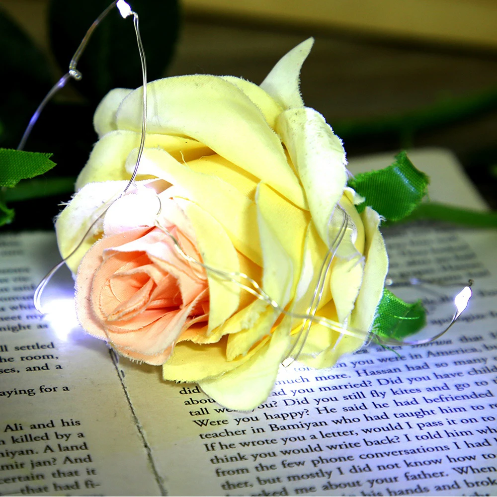 20 светодиодный свеча свет пробковый стеклянная бутылка затвор струнная