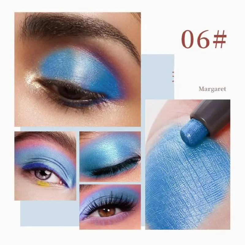 

Lazy Eyeshadow Stick Double-Head Rotatable With Brush Head Is Not Easy to Smudge Color Soft Waxy Pearlescent Eyeshadow