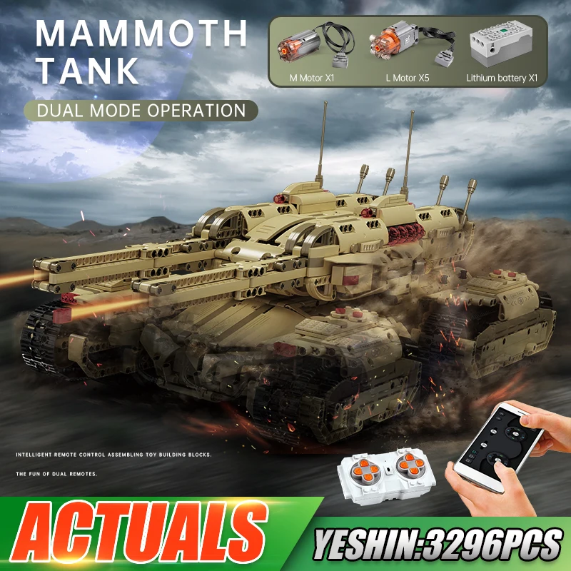 Молд KING 20011 высокотехнологичные игрушки APP RC военный Мамонт Танк MKII Модель Сборка