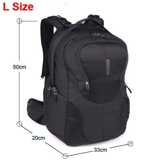 L Black Профессиональные сумки для фото большая емкость цифровая DSLR камера Сумка дорожная Противоугонная видео рюкзак Водонепроницаемый Dslr чехол - Цвет: L Black