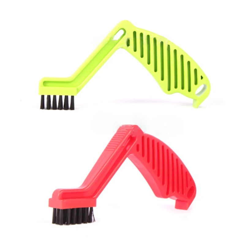 

Wearproof Plastic Conditioning Brush with Curved Handle Housework Cleaning Brush Window Dust Dirt Remover