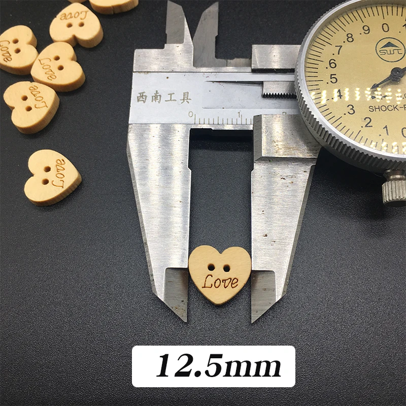 Модные натуральные любовь Швейные Кнопки 20 шт./лот сердце деревянные пуговицы в