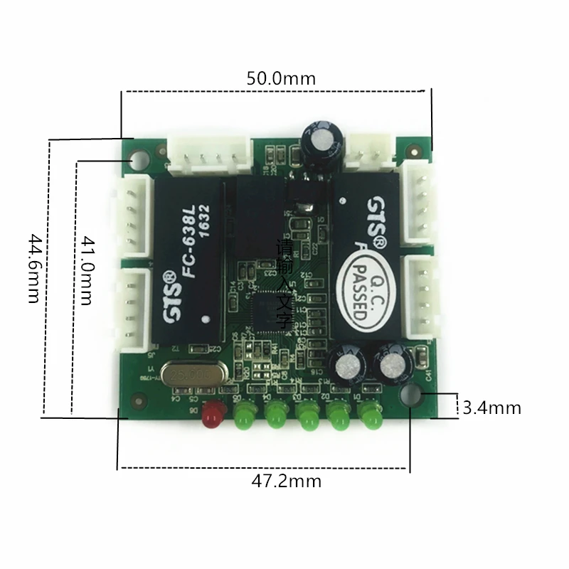 10/100 Мбит/с ethernet коммутационная плата для модуля 5 портовый коммутатор PCBA OEM