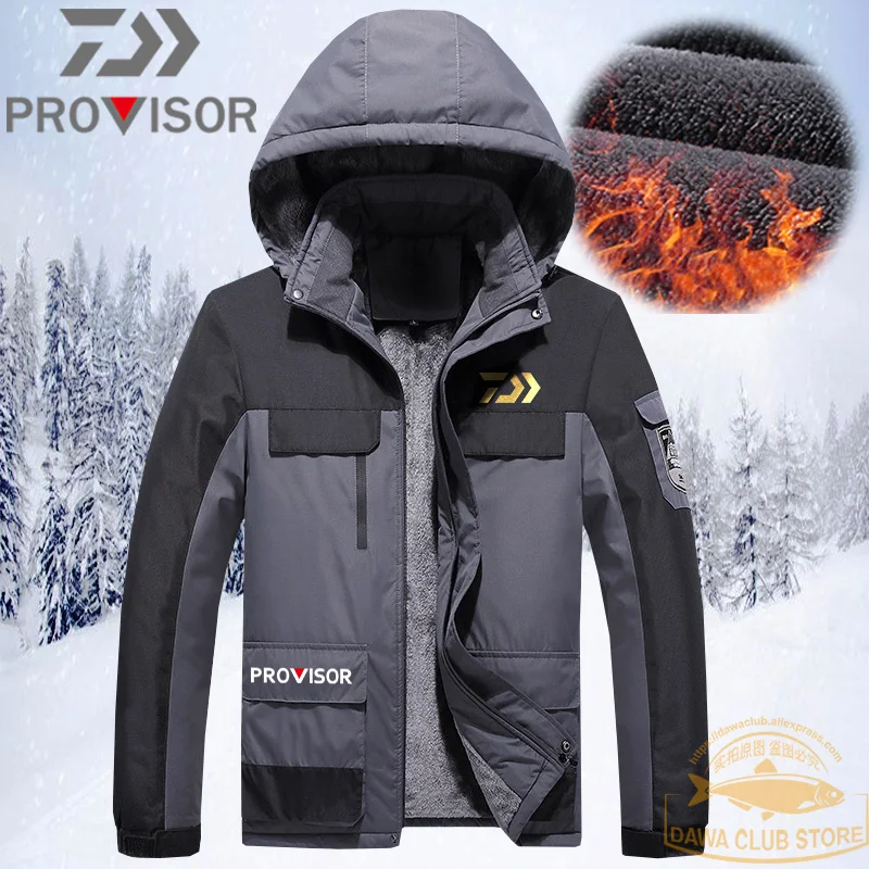 

2020 NEW Fishing Jacket Daiwa Fleece Winter Waterproof Warm Fishing Clothing Windbreak Overcoat Outdoor Mountaineering Jacket