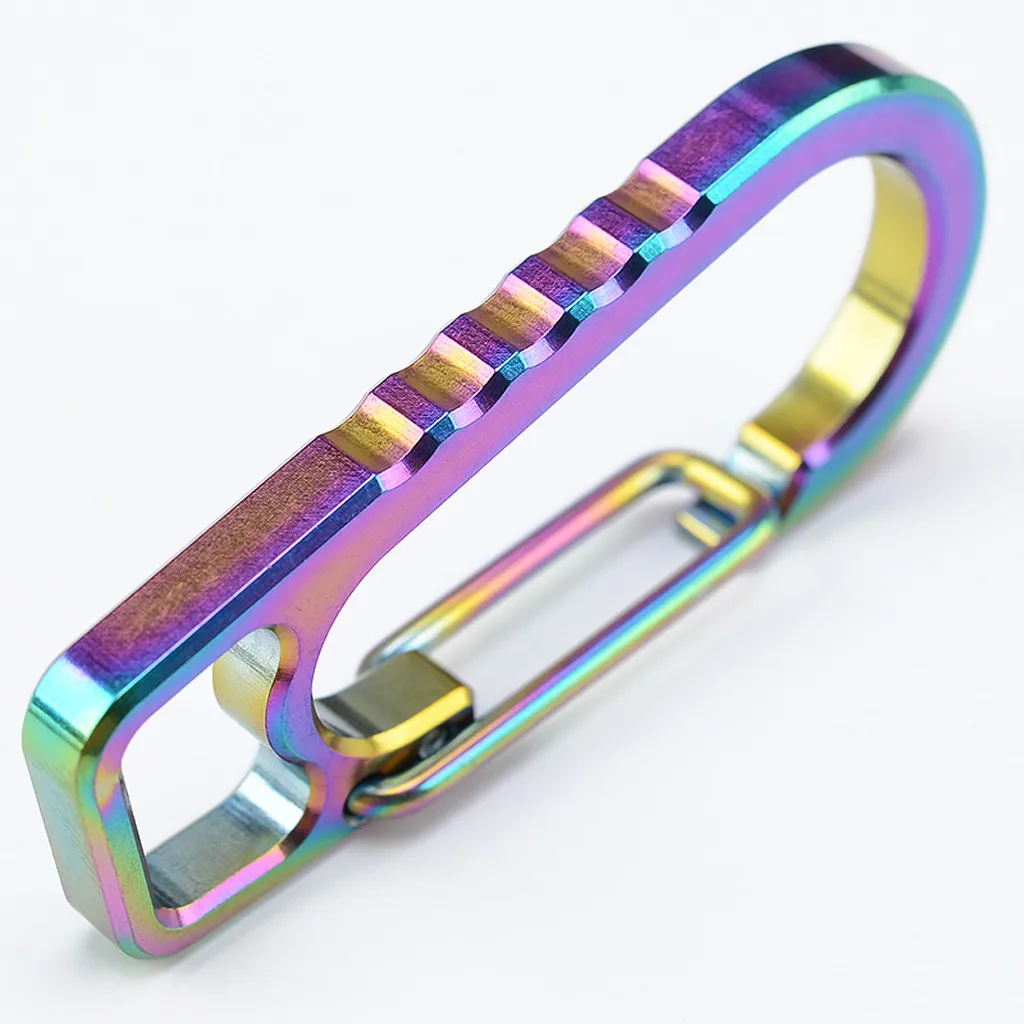 Высокое качество карабин из титанового сплава брелок для кемпинга на открытом