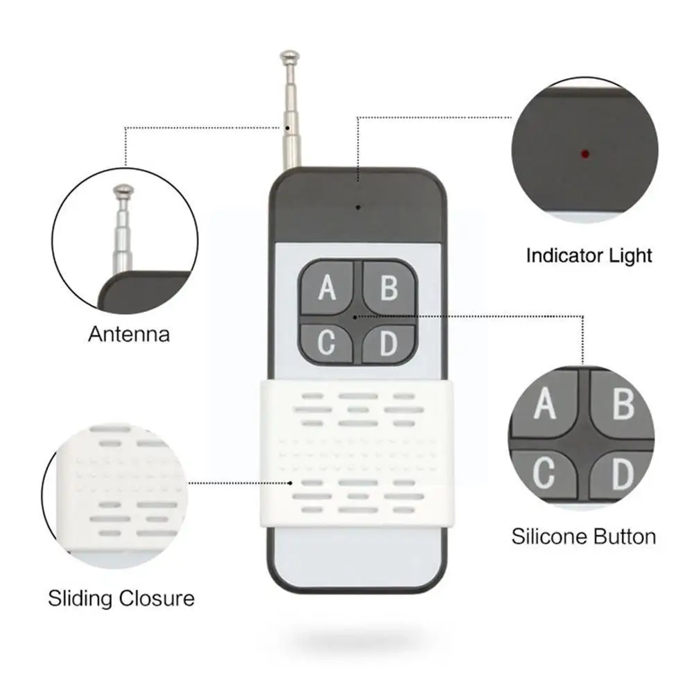 

433 Mhz Wireless RF Module Remote Control Learning Remote For Lamps 4 1000m Lights Range 1527 Gate Control Long Code Door K V8Z4