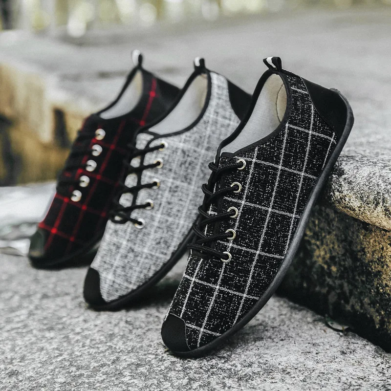 

Men's Shoes Spring and Autumn Breathable Canvas Peas Shoes Smart Casual of Men