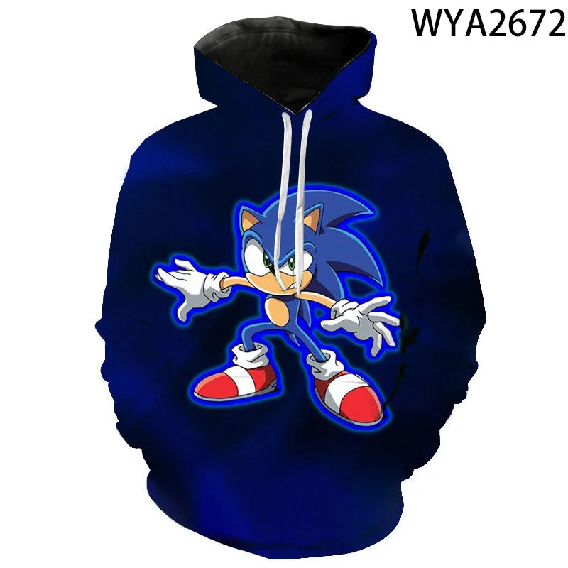 

Cartoon Anime Hoodies Casual Hedgehog Fashion Men Women Children 3D Print Sweatshirt Streetwear Boy Girl Kids Cool Pullover Tops