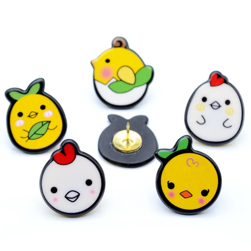 5 шт. цветов акриловый большой палец милый в форме цыпленка штифт креативные