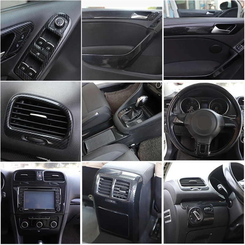 

Автомобильные аксессуары для Volkswagen Golf 6 mk6, держатель стакана для воды, панель, дверная ручка, ручка переменного тока, декоративная наклейка ...