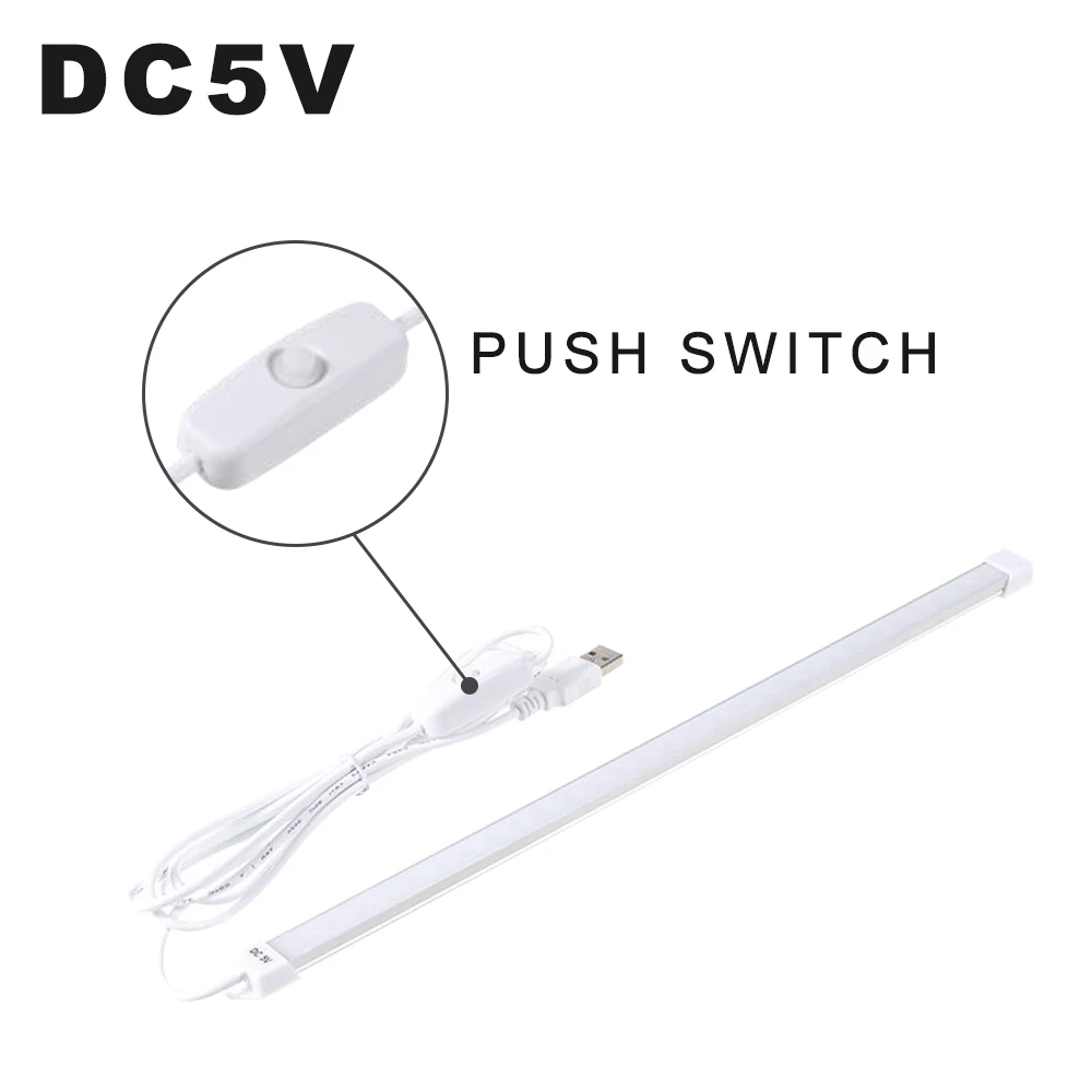 DC5V USB светодиодный осветительный прибор 5 Вт под шкаф СВЕТОДИОДНЫЙ кнопочный