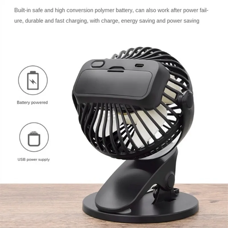 

Mini Clip Fans Rechargeable Portable Small Desk Air Cooling Fan Home Office Desk Air Conditioning Usb Charging Small Clip Fan