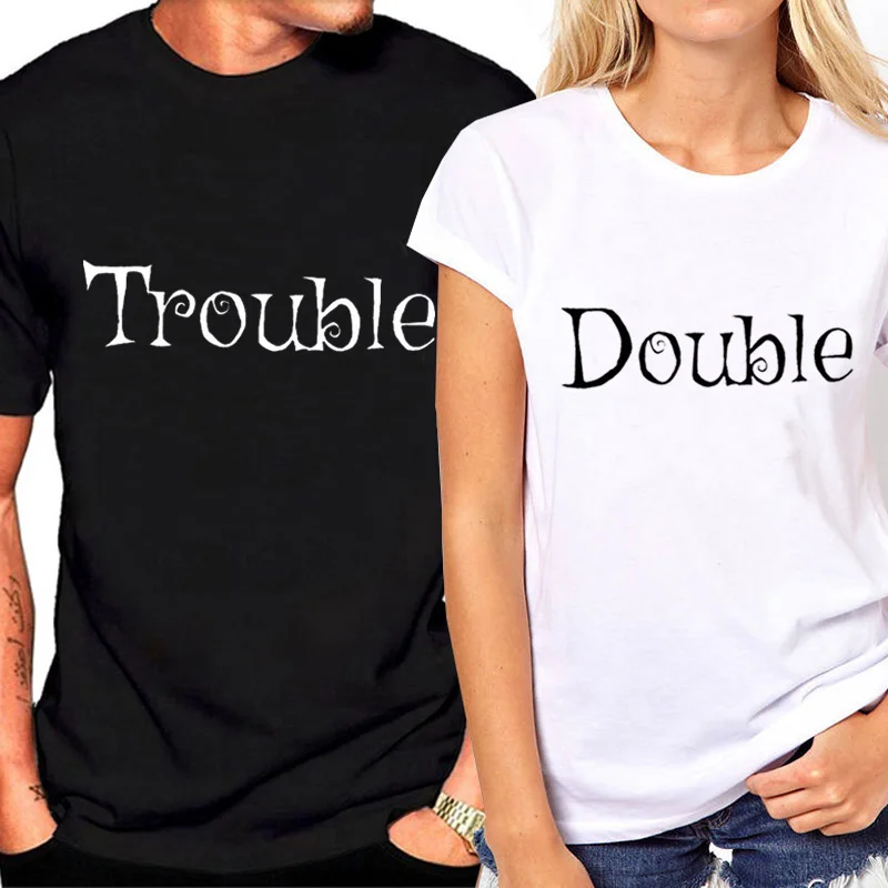 

Tops Tee Shirt Mujer Hipster Tops Couple Clothes Men / Women T Shirt Fashion Cartoon Letter Print T-shirt