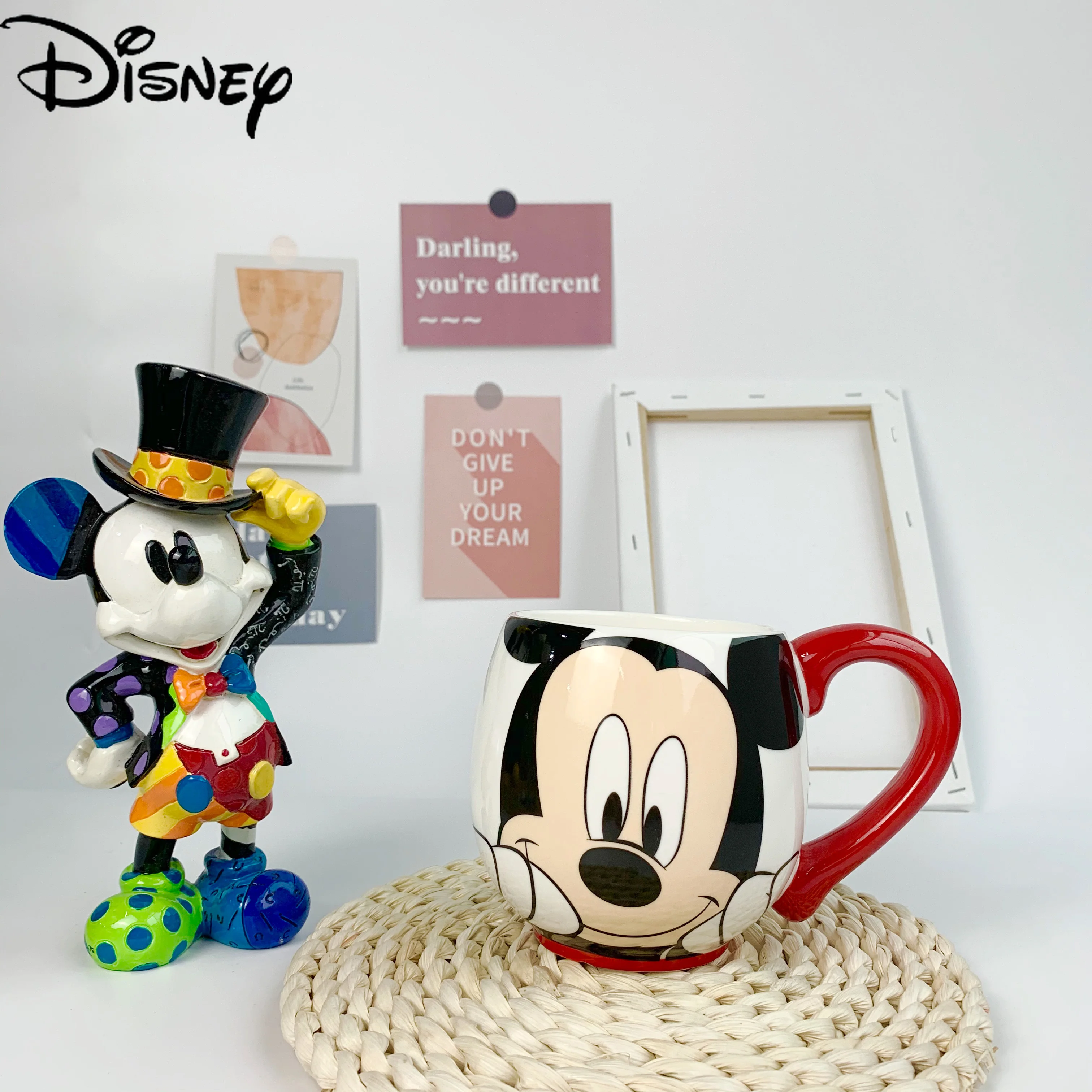 

Disney Breakfast Milk Coffee Mug Cartoon Mug Ceramic Mickey Donald Duck Large-capacity Pot-bellied Mug