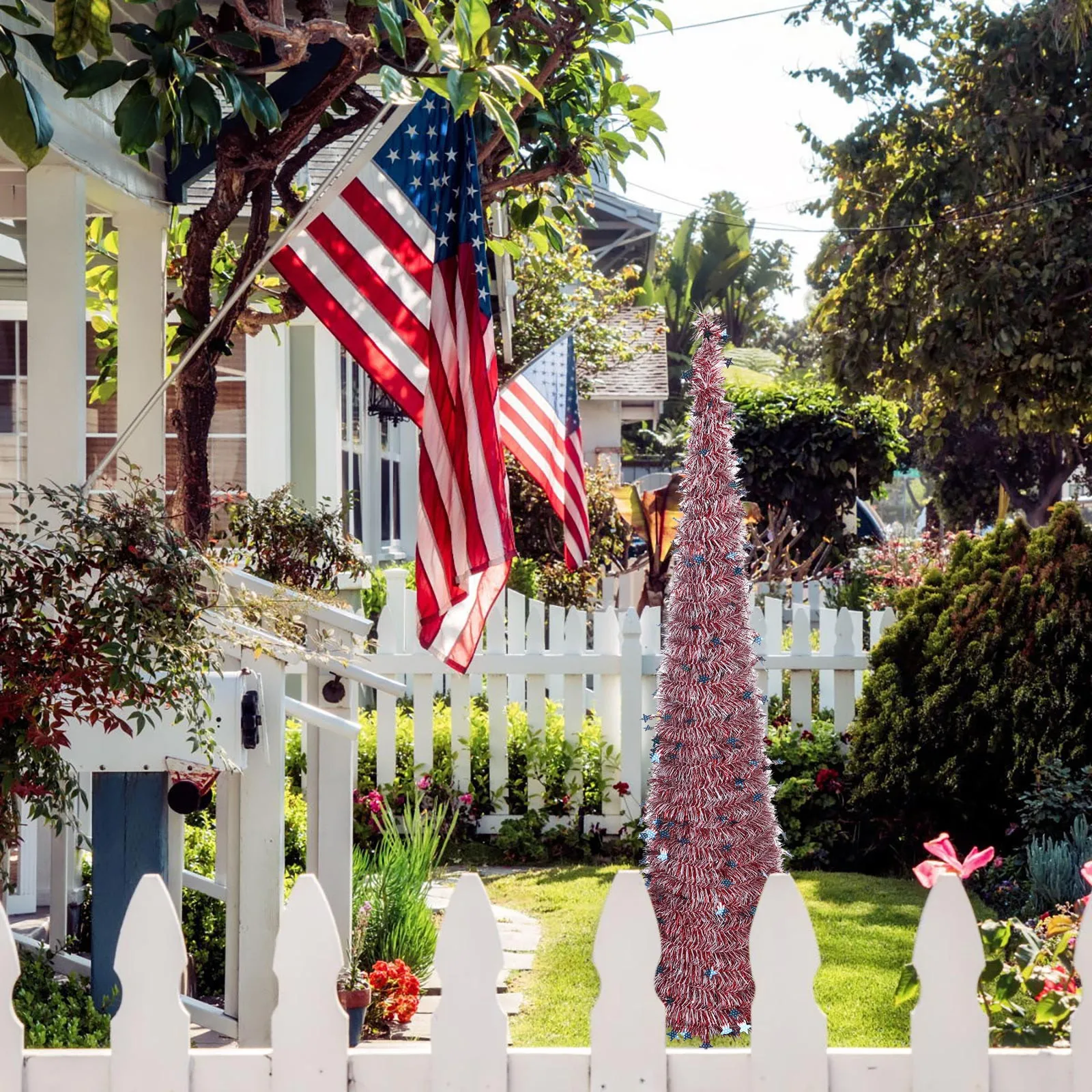 

DIY decoration of American Independence Day Decoration flag colorful star top garden Decoration Top Decor Holiday Celebration