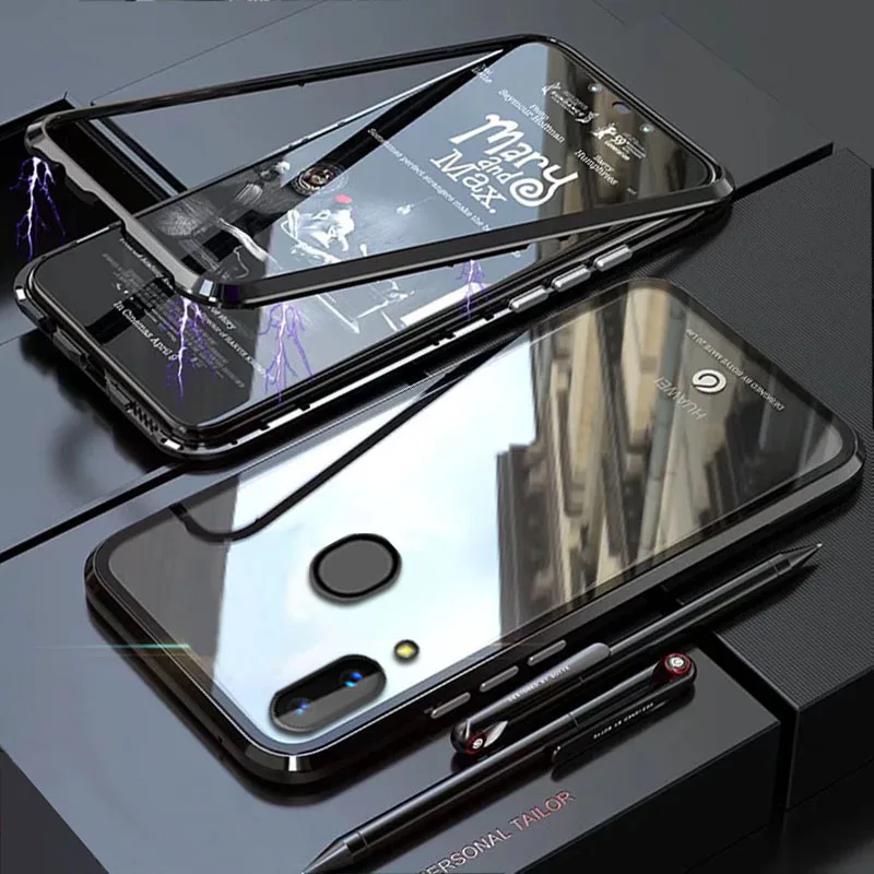 Чехол YonLinTan Coque для samsung galaxy M10 M20 M30 Металлическая магнитная рамка из твердого