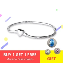 New 19CM,22CM Snake Chain Luxury 925 Sterling Silver Bracelet DIY Charms Authentic Fashion Jewelry making for women gift