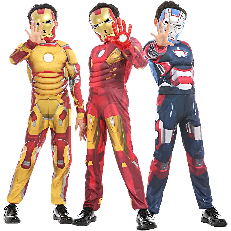 Хэллоуин Рождество мускул супергерой Капитан Костюм Человек паук Халк пантера