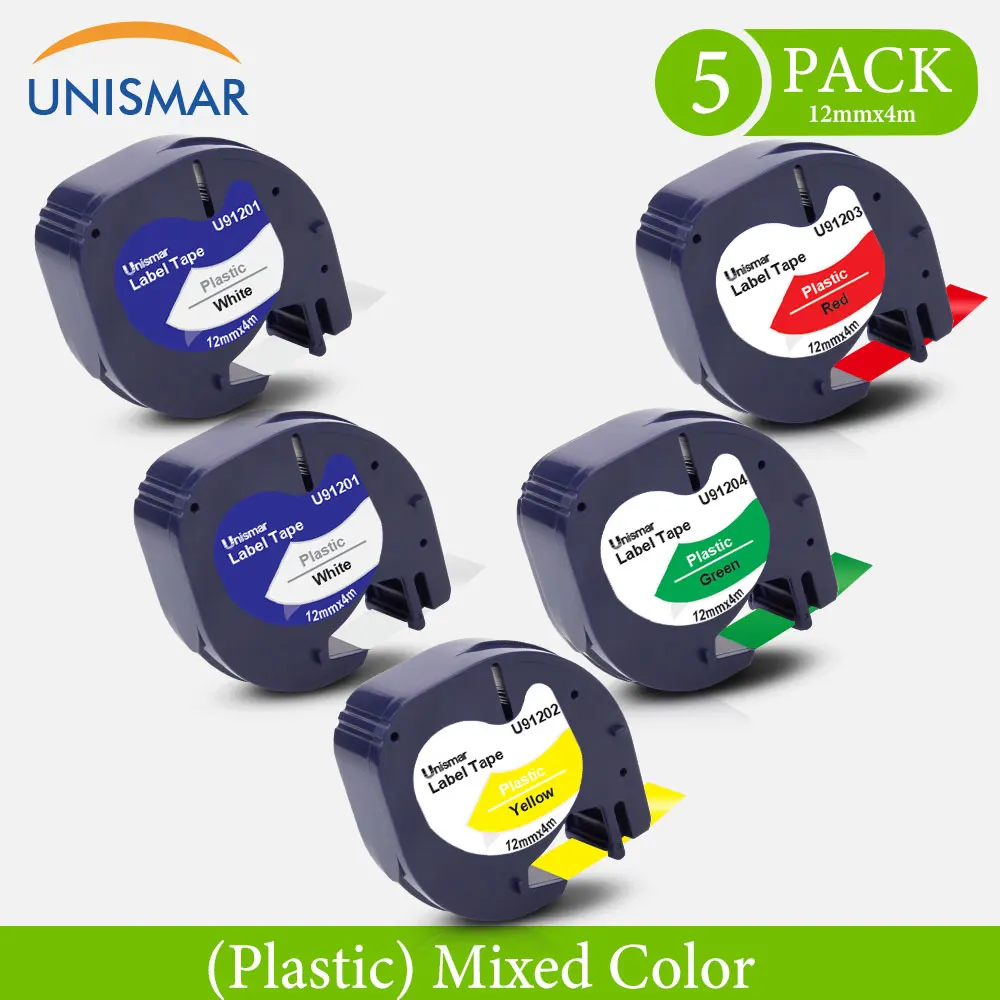 Unismar многоцветный 12 мм * 4 м совместимый для DYMO LT ленты 91201 91202 91203 91204 этикеточная