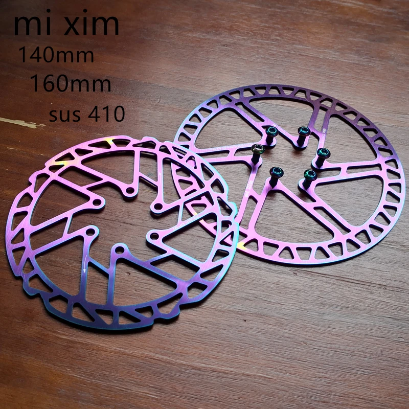 2020 New 140/160mm rainbow Bicycle brake disc Road Brake Six Nail Disc for Mountain Bike Rotors | Спорт и развлечения