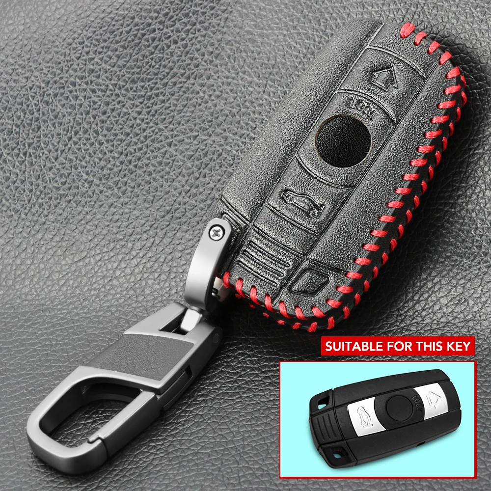 Модный кожаный чехол для автомобильного ключа с дистанционным управлением BMW 1 2 3
