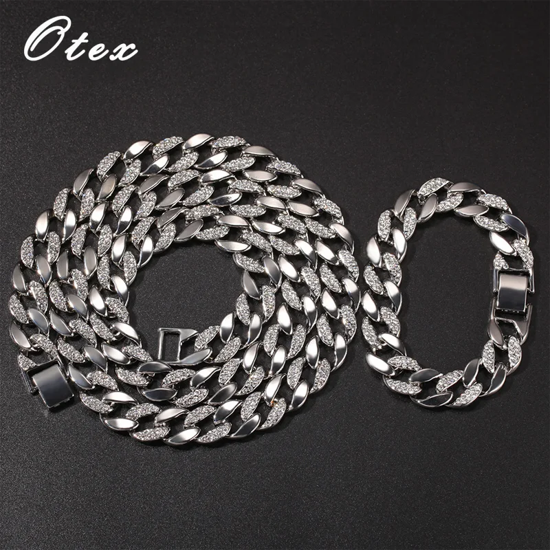 Шикарный тяжелый красочный Циркон Майами кубинская сеть с Набор браслетов и