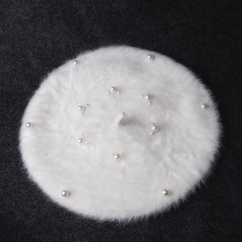 Новый рождественский берет с ушами Микки Мауса из кроличьего меха для девочек