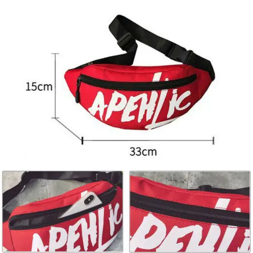 

New Men Women Waist Bag Bum Fanny Pack Hip Hop Waist Packs Zip Belt Money Pouch 4 Colors