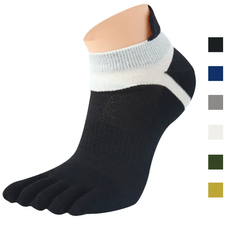 Men's 1 Pair Men Mesh Meias Sports Running Five Finger Toe Socks Casual Cotton Solid Sock Hot Sale Comfortable 2021#YL5 | Мужская