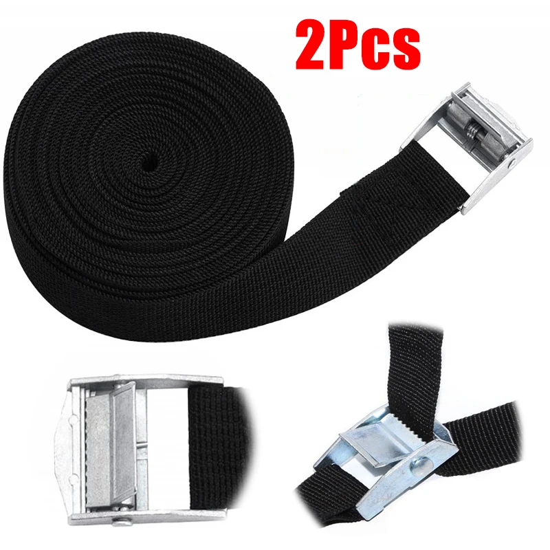 

5M/3M *2.5CM Car Cargo Straps with Aluminum Alloy Fastening Buckl for Motorcycle Car Bicycle Frame Luggage Cargo Strap
