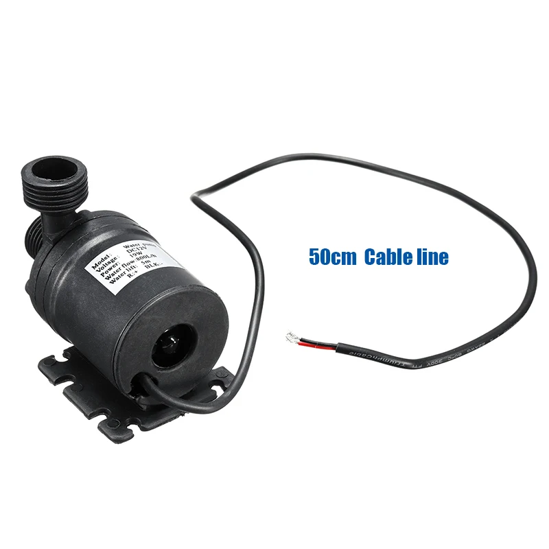 

Portable Mini Brushless Motor Ultra-quiet Submersible DC 12V 24V 5M 800L/H Water Pump For Cooling System Fountains Heater